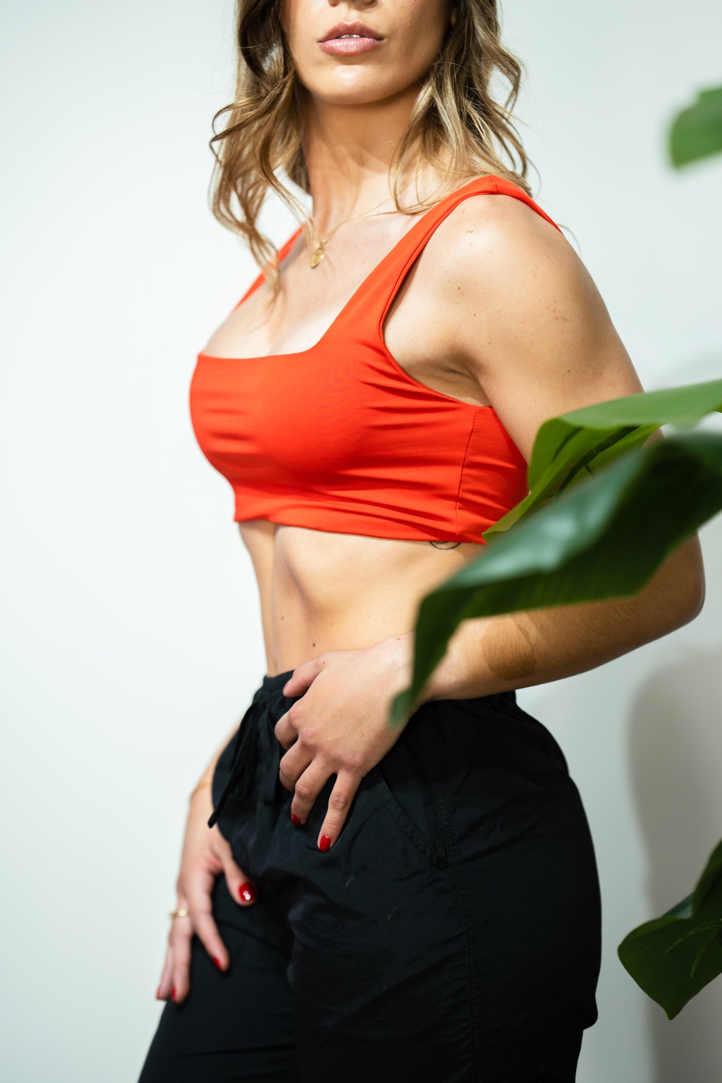 TOP BASICO CORTO ROJO