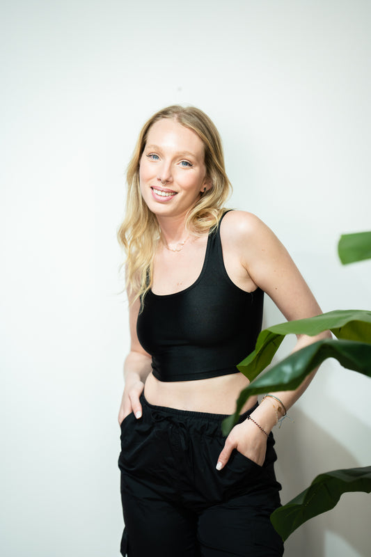 TOP BASICO LARGO NEGRO