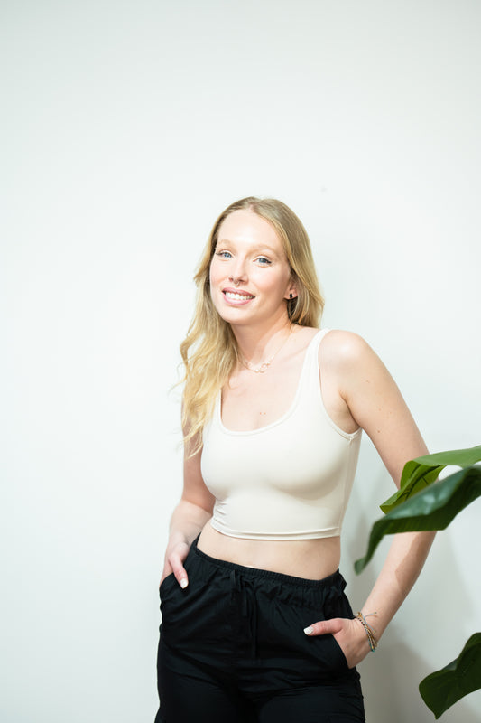 TOP BASICO LARGO BEIGE