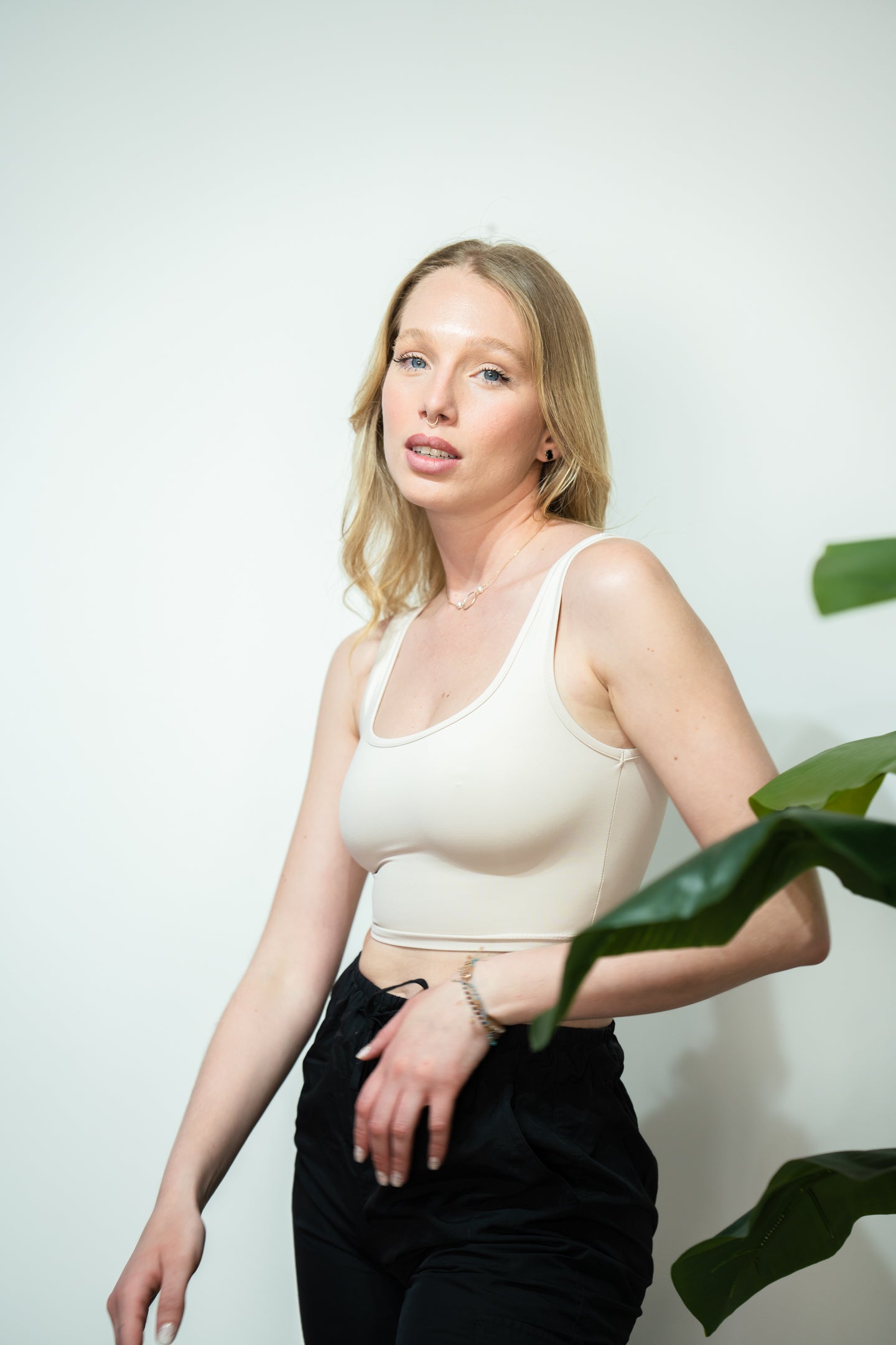 TOP BASICO LARGO BEIGE